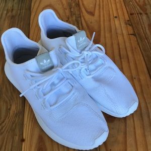 *Reposh* All White Adidas Tubulars